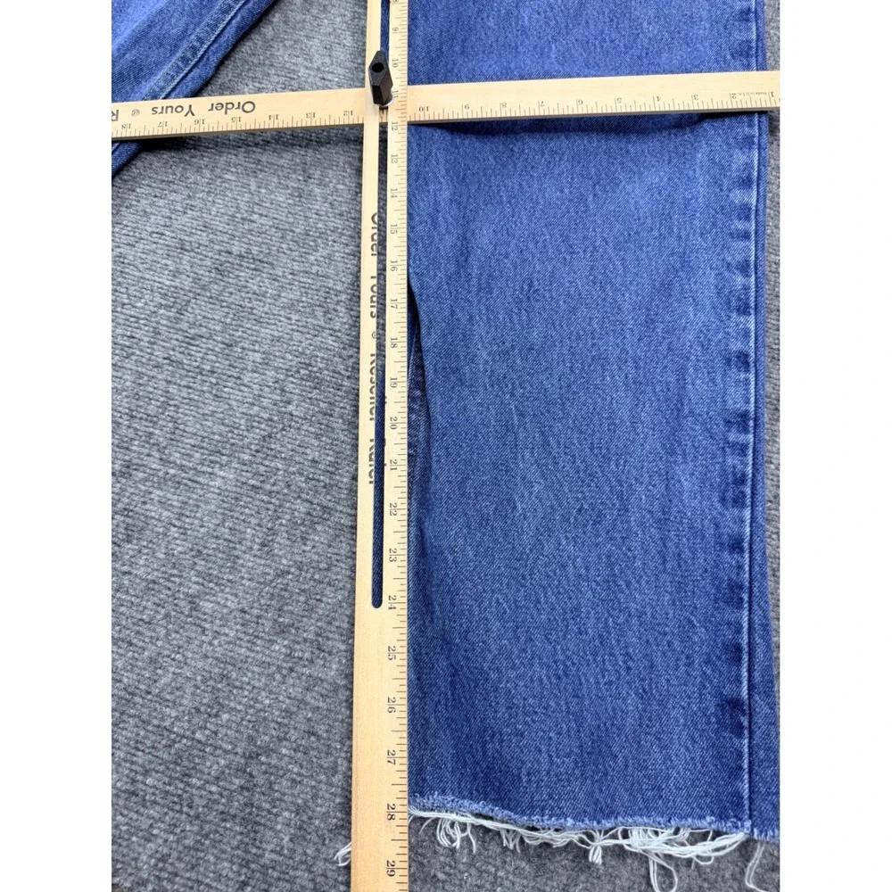 Carhartt B17 DST Relaxed Fit Jeans Mens 40x34 Blue Denim Custom Cut Raw Hem 28in